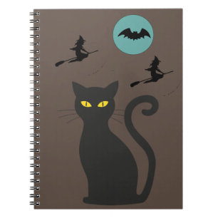 Black cat spiral notebook