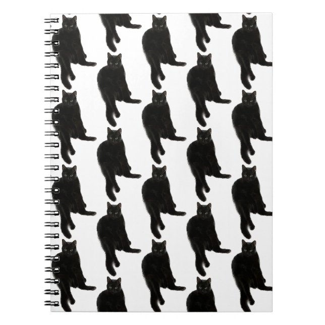Black cat Spiral Notebook (Front)