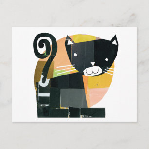 Black Cat Spooks Postcard