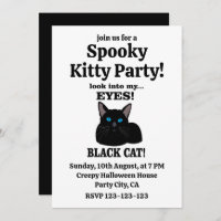 Black Cat Spooky Kitty Party Black Cat