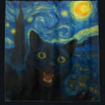 Black Cat Starry Night Van Gogh Cat Selfie<br><div class="desc">Unleash your inner art lover and feline fanatic with this Black Cat Starry Night Van Gogh Cat Selfie Cat Mom Cat Lover T-Shirt. Featuring a cool black cat snapping a selfie against a swirling Van Gogh-inspired night sky, this tee combines iconic art with quirky modern humour. Whether you're a cat...</div>