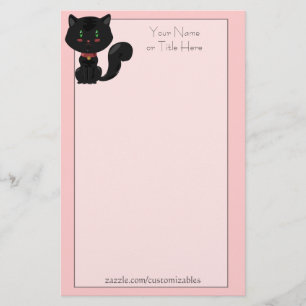 Black Cat Stationery