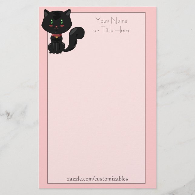 Black Cat Stationery (Front)