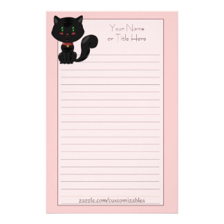Cat Stationery Templates, Cat Custom Stationery Templates
