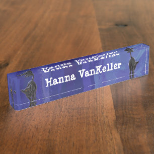Black Cat Stationery Nameplate