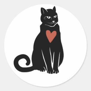 Black cat Sticker