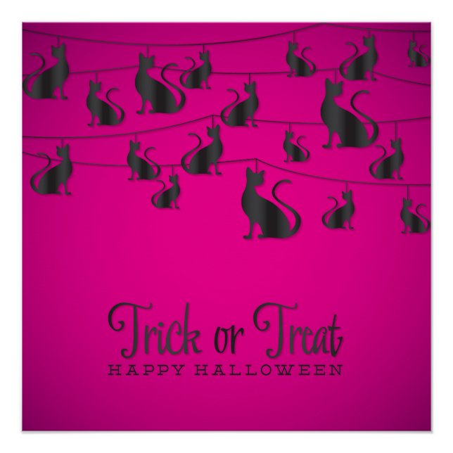 Black cat string poster (Front)