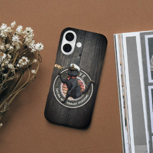Black Cat Sunset: A Voyage to THRIVE iPhone 16 Case