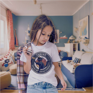 Black Cat Sunset: A Voyage to THRIVE Kids' T-Shirt