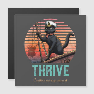 Black Cat Sunset: A Voyage to THRIVE Magnetic Card