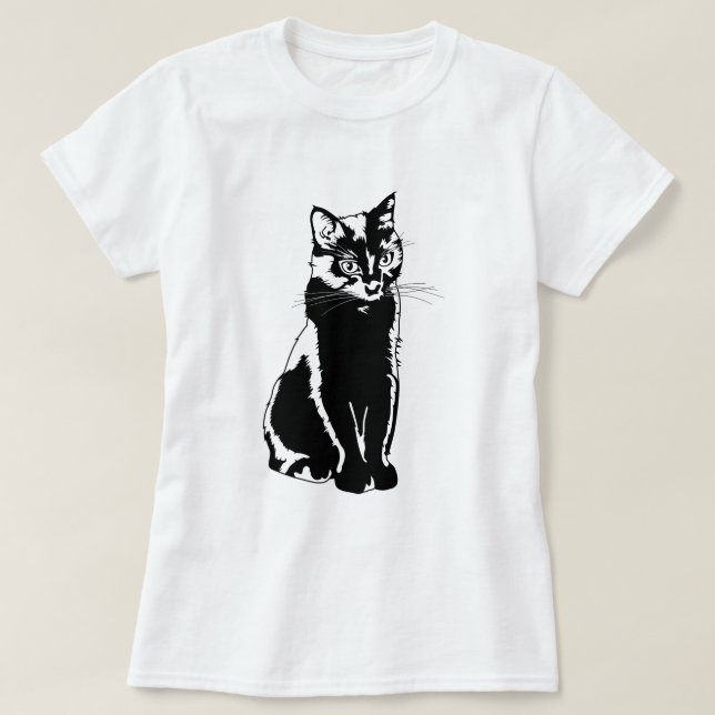 Black Cat T-Shirt (Design Front)