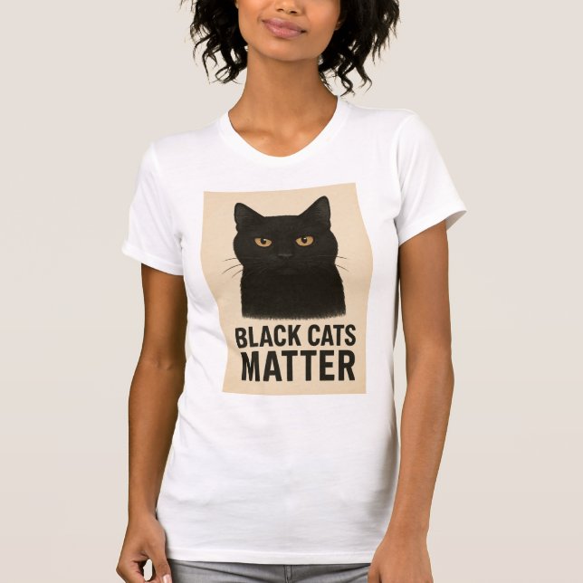 Black cat T-shirt (Front)