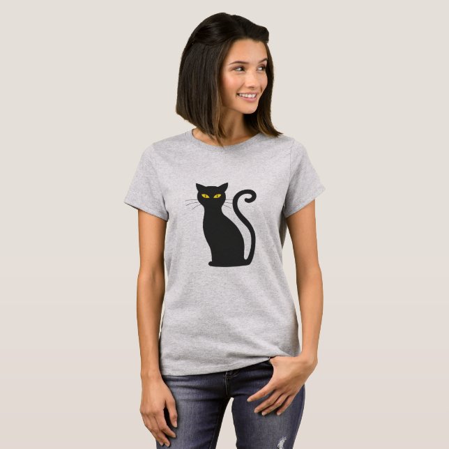 Black Cat T-Shirt (Front Full)