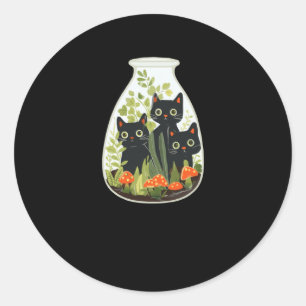 Black Cat Terrarium Sticker