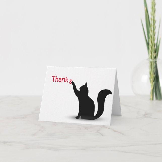 black cat thank you card (Front)