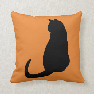 Black Cat Throw Pillow
