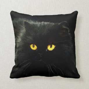 Black Cat Throw Pillow