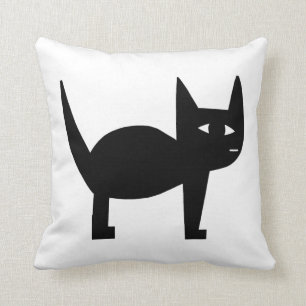Black Cat Throw Pillow