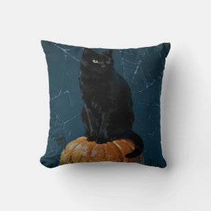 Black Cat Throw Pillow