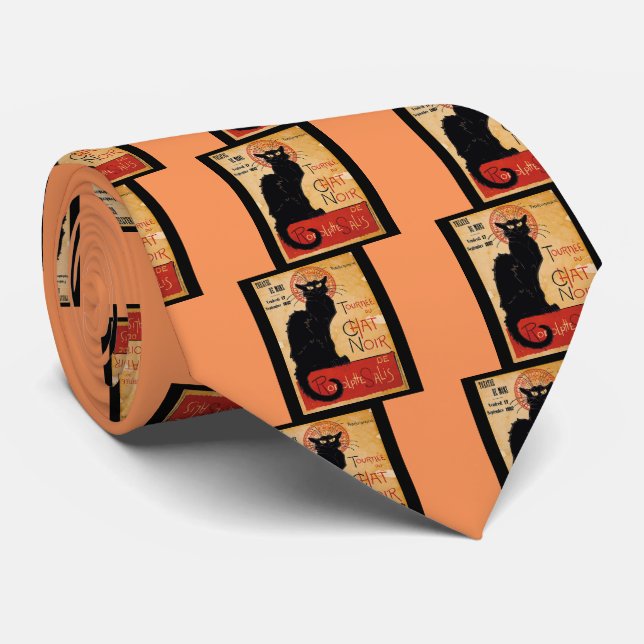 Black Cat Tie (Rolled)