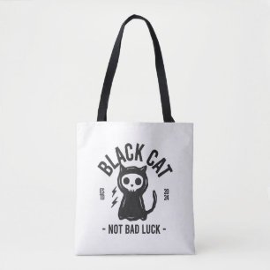 Black cat tote bag