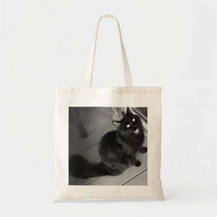 Black cat tote bag