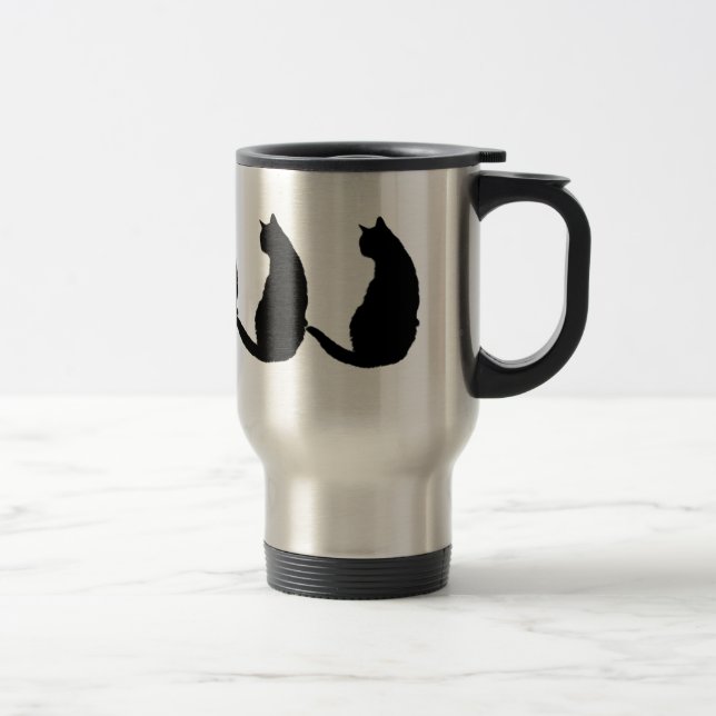 Black Cat Travel Mug (Right)