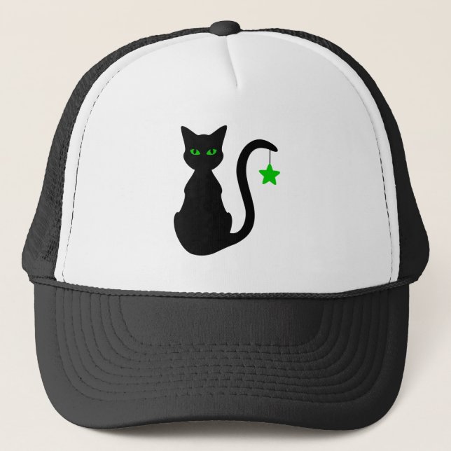 Black Cat Trucker Hat (Front)
