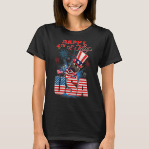 Black Cat Usa Flag Top Hat Happy Merica 4th Of Jul