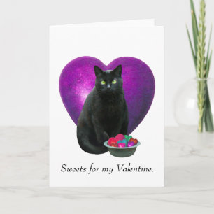 Black Cat Valentine Card