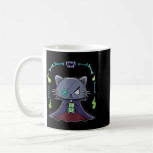 Black Cat Vampire Dracula And Teddy Bear For Coffee Mug