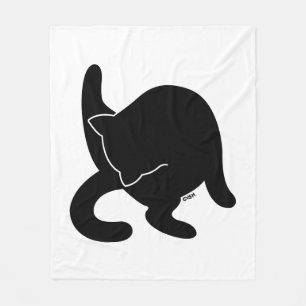 Black Cat Versus Humans mp Fleece Blanket