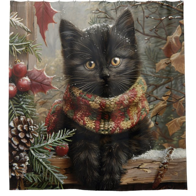 Black Cat Vintage Christmas (Front)