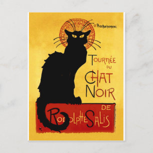 Black Cat Vintage Tournée du Chat Noir, Theophile Postcard