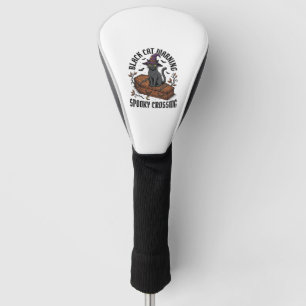 Black Cat Warning Vintage Halloween Witch Cat_1 Golf Head Cover