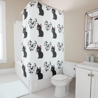 Black Cat Watching Butterflies