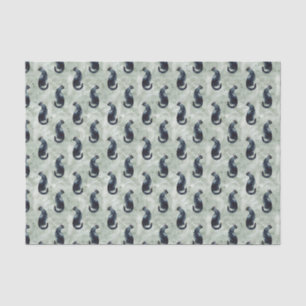Black Cat Watercolor Tissue Paper