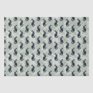 Black Cat Watercolor Tissue Paper