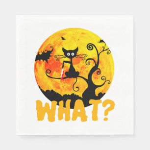 Black Cat What Black Cat - Napkin