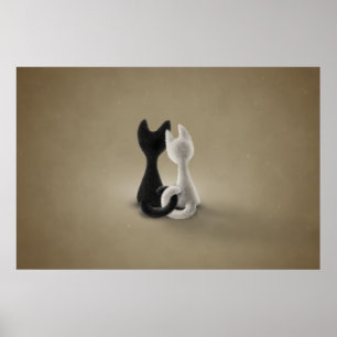 Black Cat White Cat (Colour 3) Poster