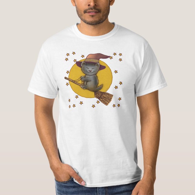 Black Cat Witch custom t-shirts (Front)