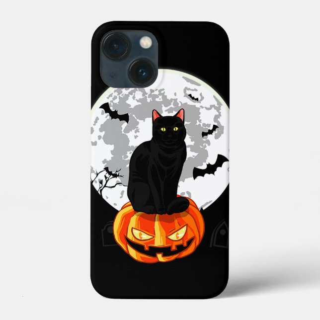 Black Cat Witchy Spellbook Spooky Halloween Magic  Case-Mate iPhone Case (Back)