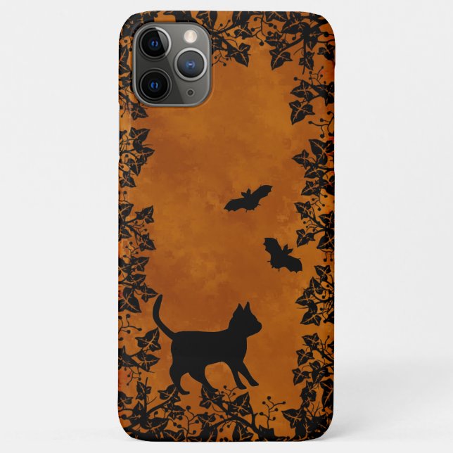 Black Cat with Bat Case-Mate iPhone Case (Back)