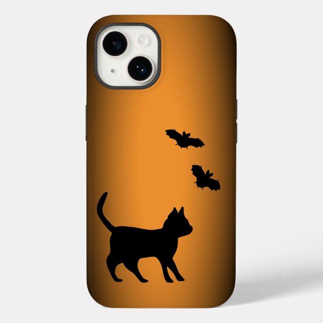 Black Cat with Bat Case-Mate iPhone Case (Back)