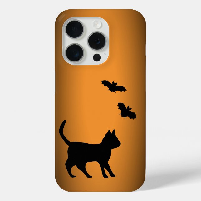 Black Cat with Bat Case-Mate iPhone Case (Back)