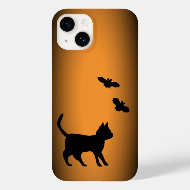 Black Cat with Bat Case-Mate iPhone Case (Back)