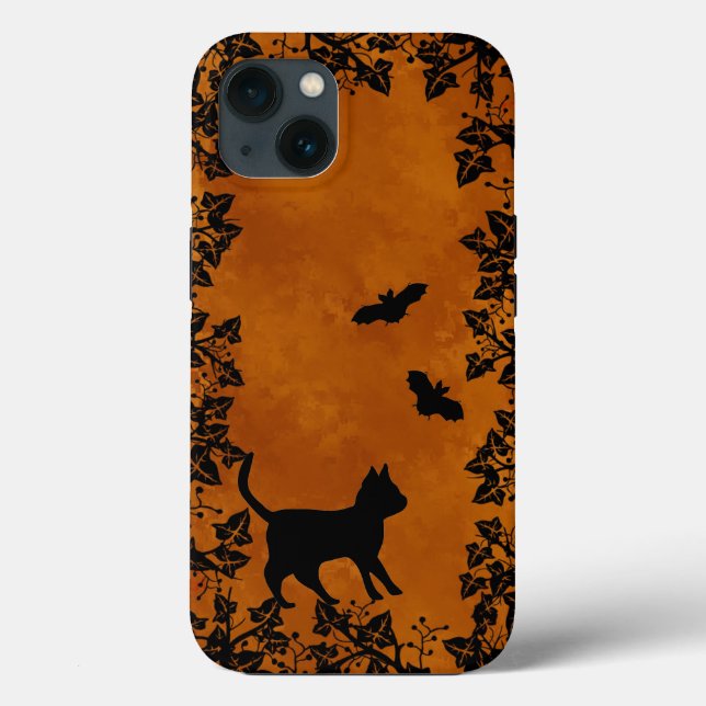 Black Cat with Bat Case-Mate iPhone Case (Back)