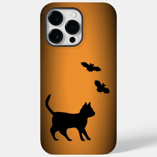 Black Cat with Bat Case-Mate iPhone Case (Back)