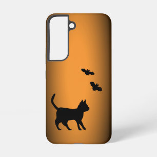Black Cat with Bat Samsung Galaxy Case