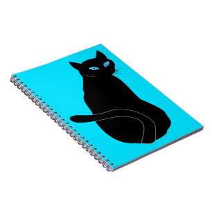 Black Cat With Blue Eyes Notebook